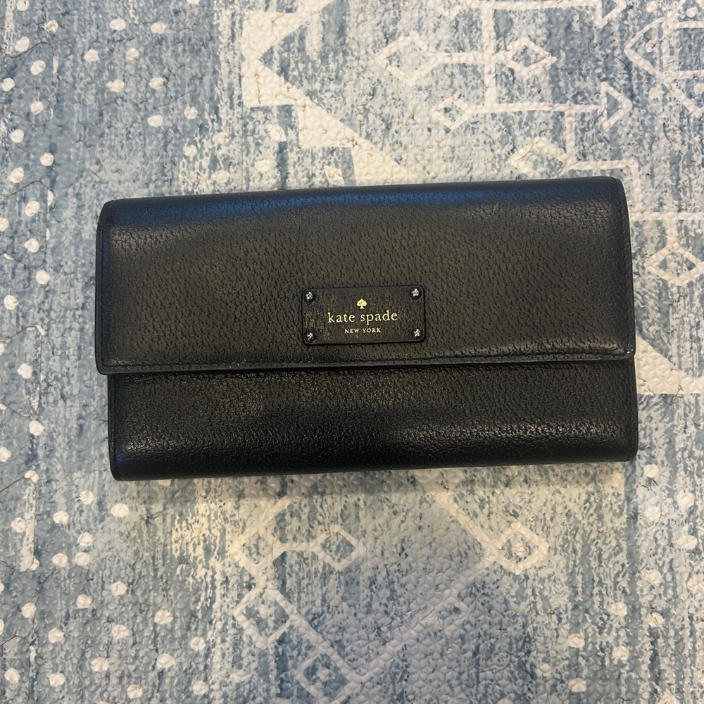 Kate Spade Black Leather Card Holder